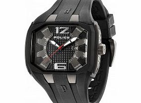 Police Mens Detonator Grey and Black Rubber