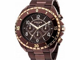 Police Mens Miami MF Chronograph Brown Watch