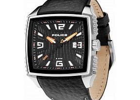 Police Mens Orange and Black Patrol Watch