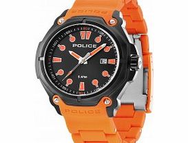 Police Mens Protector Black and Orange Plastic