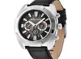 Police Mens Revolt Cronograph Black Leather Watch