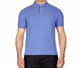 Blue mist pure cotton polo shirt