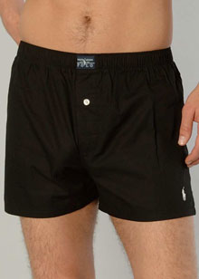 Pure Cotton button front woven boxer