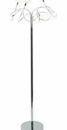 Freefall Glass & Metal Foot Switch Floor Lamp