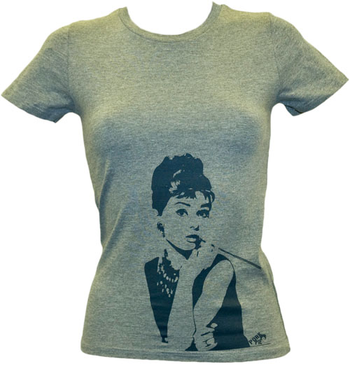 Ladies Grey Audrey Hepburn T-Shirt from Pork Pie