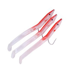 Eels - Red - 12cm - 6-0 hook - (Pack of