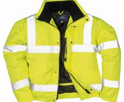 Portwest S463YERL Hi-Vis Large Bomber Jacket - Yellow