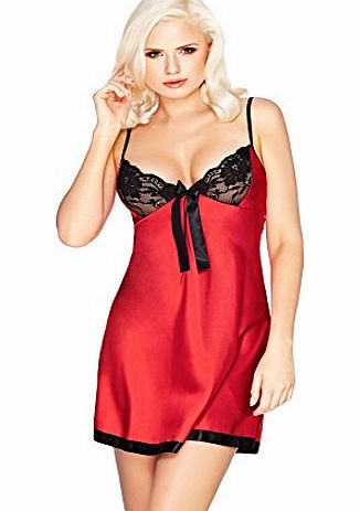 Postero Nightwear Postero PN013 Luxury Satin Babydoll Chemise Nightdress Nightgown Lingerie