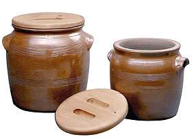 POTERIE RENAULT Barrel Crock Number 9 with Stone lid