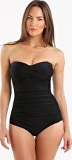 Pour Moi, 1295[^]229618 Strapless Ruched Control Suit - Black