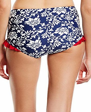 Pour Moi? Womens 7105 Aloha Briefs Paisley Bikini Bottoms, Blue (Navy), Size 16