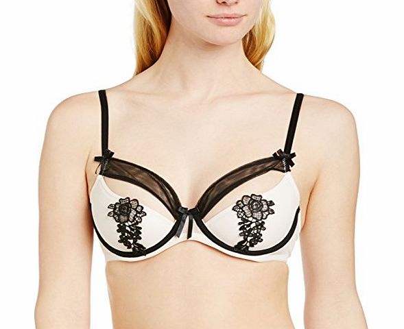 Pour Moi Womens Boudoir Plunge Everyday Bra, Beige (Nude/Black), 38C