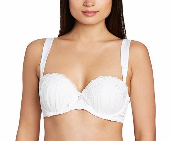 Pour Moi Womens Devotion Strapless Balcony Everyday Bra, White (Ivory), 36D