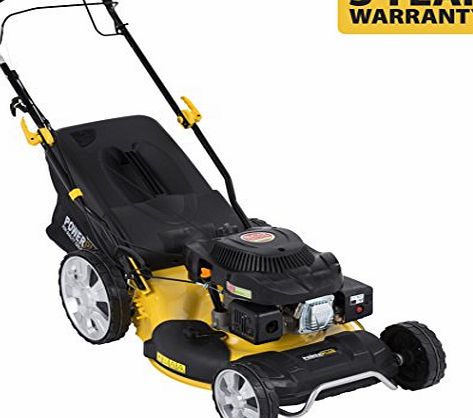 PowerPlus PRE SEASON MEGA SALE Powerplus 20`` (508mm) 173cc 4 stroke, 4 in 1 Cut, Collect, Side Discharge and Mulch Petrol Lawn Mower with 60L Grass Bag POWXG60215 - 3 Year Home User Warranty