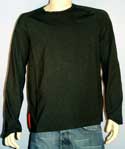 Prada Mens Dark Grey Round Neck Cotton Mix Long Sleeve T-Shirt