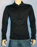 Prada Mens Navy 1/4 Zip High Neck Cotton Lightweight Sweatshirt