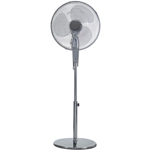 Prem-I-Air DF-1616RM-CR Pedestal Fan with Remote Control- Chrome Finish