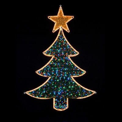 Premier 2.1M Flashing LED Christmas Tree Rope Light