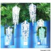 20 White Large L.E.D Icicle Lights 9.75Mtr