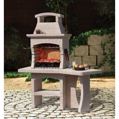 Premier Agadir Antique Pre Cast Stone Barbecue and Side