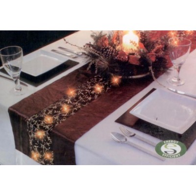 Premier Decorations LED Lit Red Table Runner