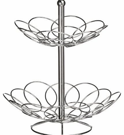 Ellipse 2-Tier Fruit Basket - Chrome