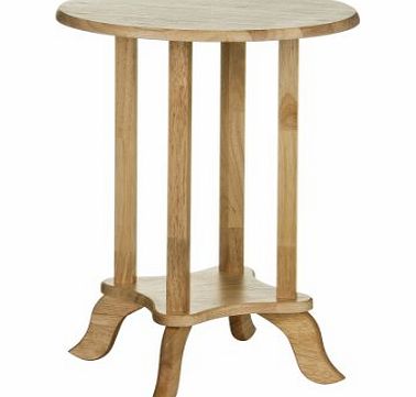 Premier Housewares Round Telephone Table - 55 x 39 x 39 cm - Rubberwood