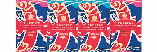 Prestat Union Jack Chocolate Bars, Pack of 4