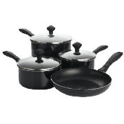 Prestige Urban 4 piece pan set black