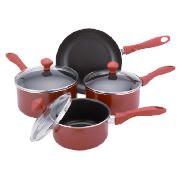 Prestige Urban 4 piece Pan Set, Red