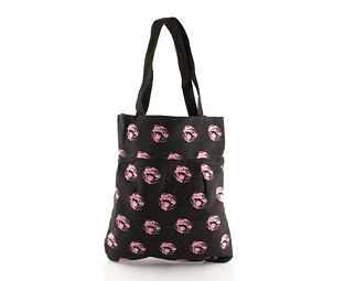 Canvas Bag With Lip Design