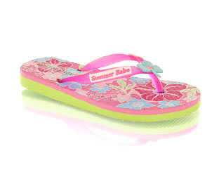 Priceless Funky EVA Toe-post Flip Flop With Flower Trim Detail