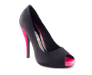 Satin Peep Toe Platform