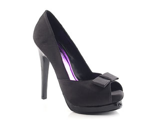 Satin Platform Court Shoe