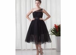 PRINCESS One-shoulder Draped Mid-calf Length