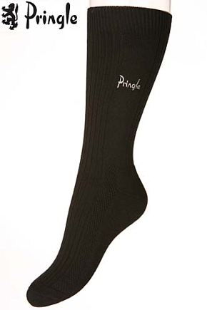 Mens 1 Pair Pringle Drymen Full Cushion Rib Sock Beige