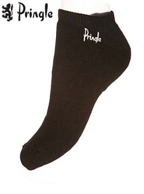 Pringle Mens 3 Pair Pringle Cushioned Secret Sock Black