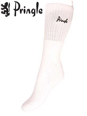 Mens 3 Pair Pringle Full Cushion Sports Sock White