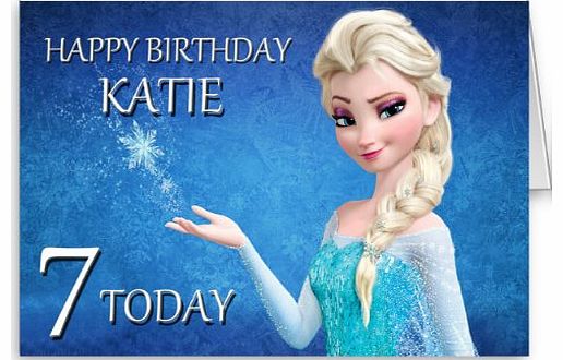 personalised disney frozen elsa birthday card