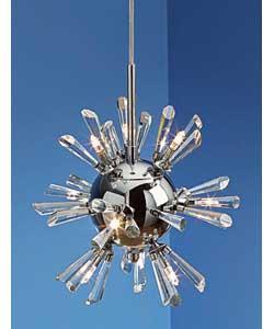 Glass 9 Light Mini Sputik Ceiling Fitting