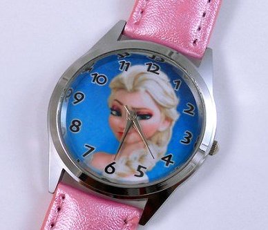 Procuffs Princess Elsa Frozen Pink Watch Disney Kids Leather Band