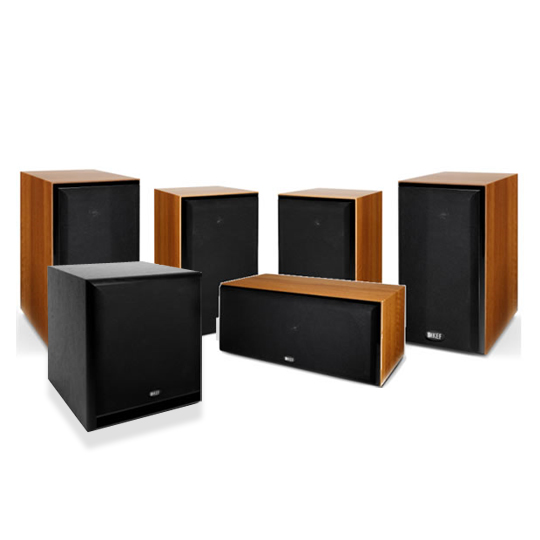 KEF AV 3 Speaker Pack - Black Ash + Fisual