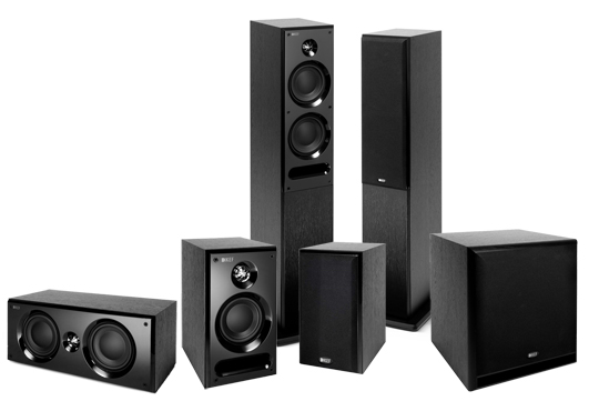 Profigold KEF AV 5 Speaker Pack - Black Ash   Onkyo