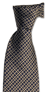 Profuomo Gold and Blue Silk Tie