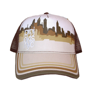 Projekts NYC Street Scene Cream & Brown Baseball cap