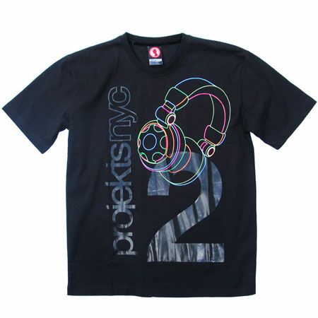 Headphones Black T-Shirt