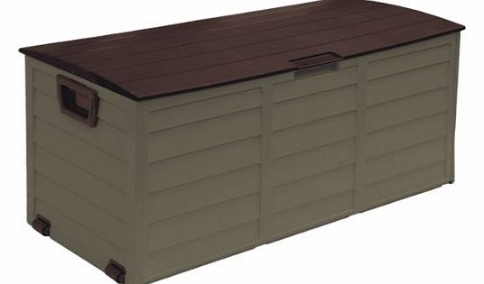 227L Mocha Plastic Garden Storage / Cushion Box / Chest / Shed