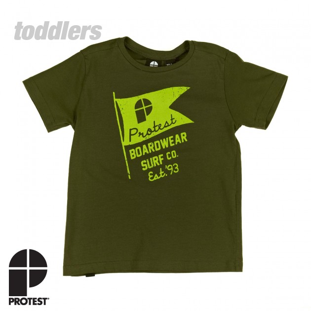 Boys Protest Riseley TD T-Shirt - Green Camo