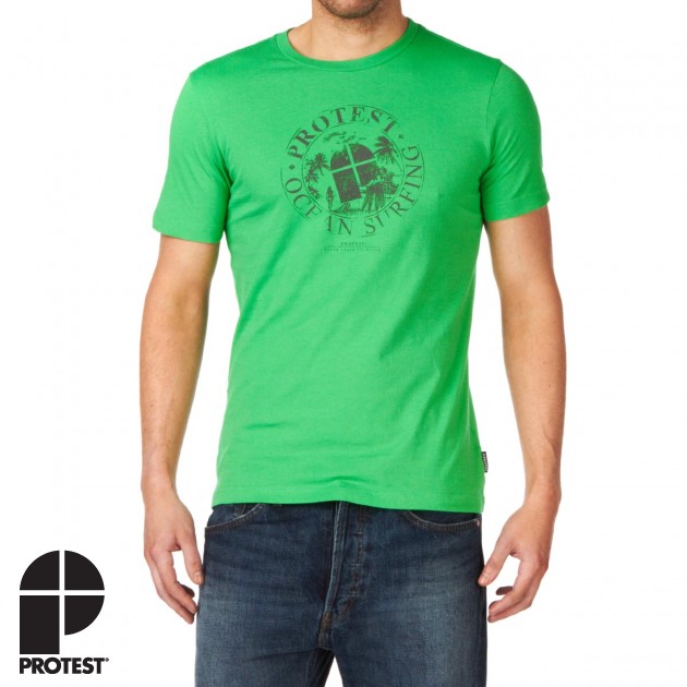 Mens Protest Amata T-Shirt - Cactus Green