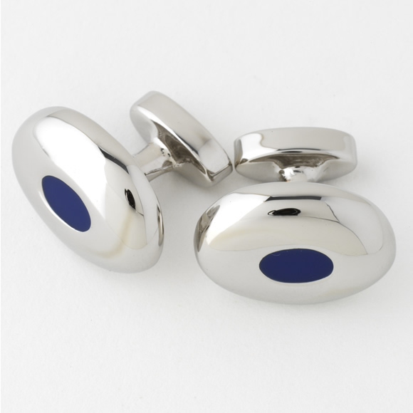 Blue Carthorpe Oval Cufflinks